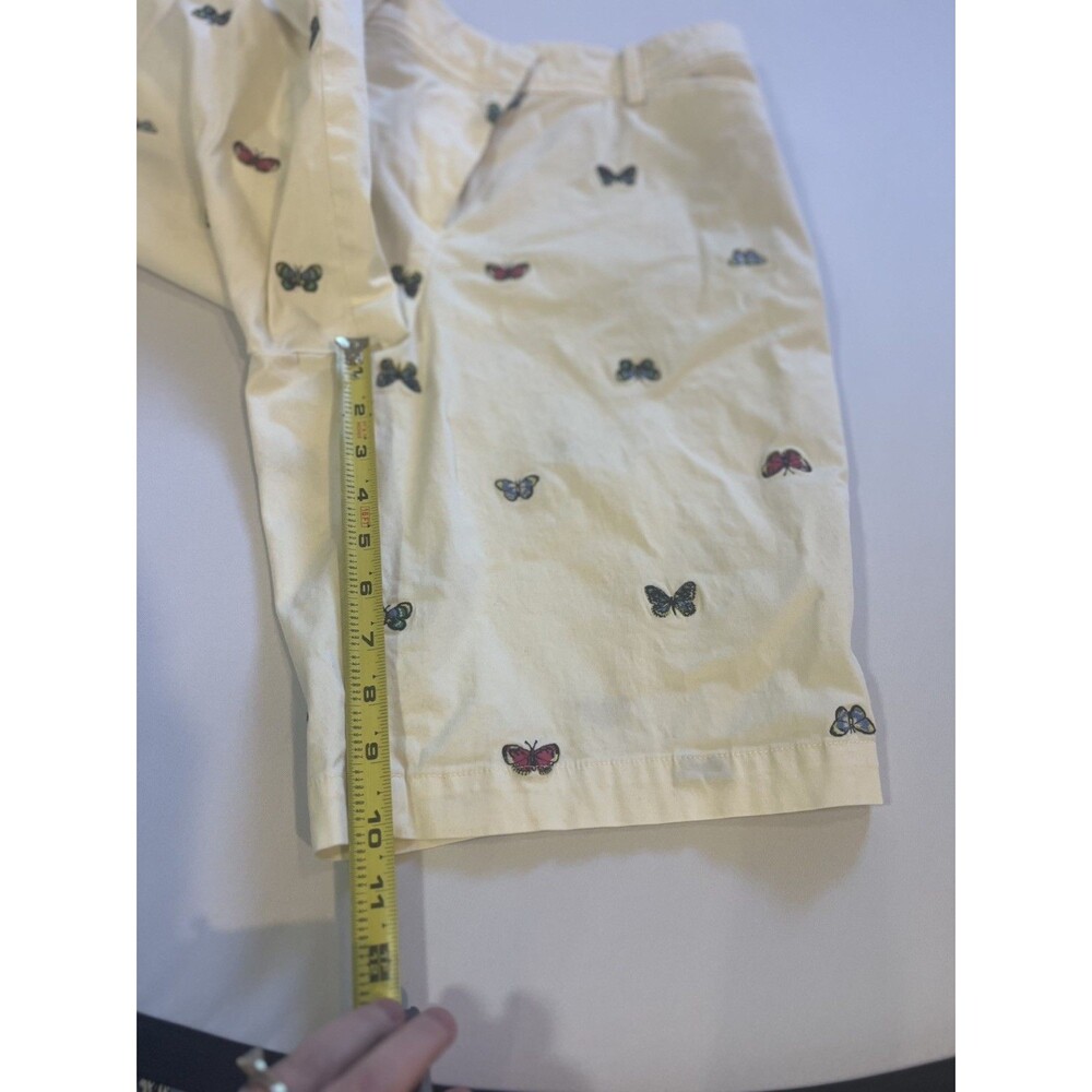 Talbots Perfect Shorts Butterfly Embroidered Stretch Bermuda Chino Women’s 10. - Picture 11 of 13